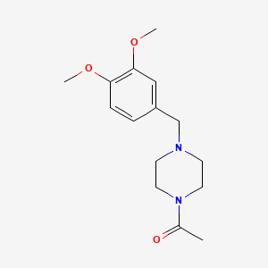 molecular formula C15H22N2O3 B4965346 1-acetyl-4-(3,4-dimethoxybenzyl)piperazine 