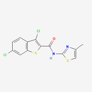 molecular formula C13H8Cl2N2OS2 B4965365 3,6-dichloro-N-(4-methyl-1,3-thiazol-2-yl)-1-benzothiophene-2-carboxamide 