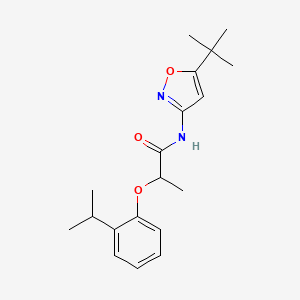 molecular formula C19H26N2O3 B4965384 N-(5-tert-butyl-3-isoxazolyl)-2-(2-isopropylphenoxy)propanamide 