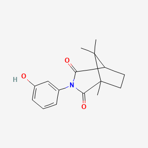 molecular formula C16H19NO3 B4965420 3-(3-hydroxyphenyl)-1,8,8-trimethyl-3-azabicyclo[3.2.1]octane-2,4-dione 