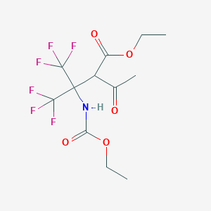 molecular formula C12H15F6NO5 B4965446 ethyl 2-acetyl-3-[(ethoxycarbonyl)amino]-4,4,4-trifluoro-3-(trifluoromethyl)butanoate 