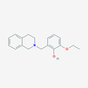 molecular formula C18H21NO2 B4965447 2-(3,4-dihydro-2(1H)-isoquinolinylmethyl)-6-ethoxyphenol 