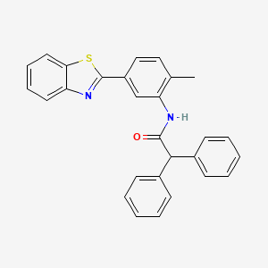 molecular formula C28H22N2OS B4965451 N-[5-(1,3-benzothiazol-2-yl)-2-methylphenyl]-2,2-diphenylacetamide 