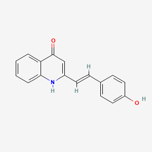 2-[2-(4-hydroxyphenyl)vinyl]-4-quinolinol