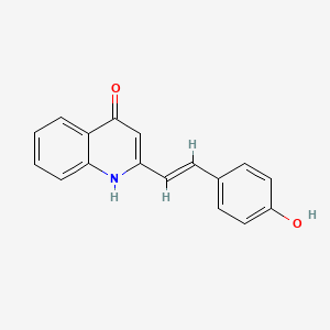 molecular formula C17H13NO2 B4965513 2-[2-(4-羟基苯基)乙烯基]-4-喹啉醇 