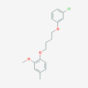 molecular formula C18H21ClO3 B4965532 1-[4-(3-chlorophenoxy)butoxy]-2-methoxy-4-methylbenzene 