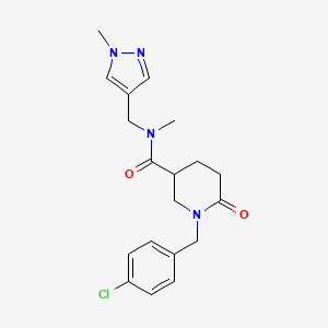 1-(4-chlorobenzyl)-N-methyl-N-[(1-methyl-1H-pyrazol-4-yl)methyl]-6-oxo-3-piperidinecarboxamide