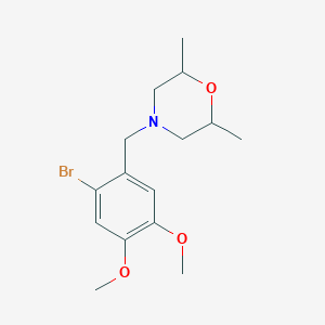 molecular formula C15H22BrNO3 B4965580 4-(2-bromo-4,5-dimethoxybenzyl)-2,6-dimethylmorpholine 