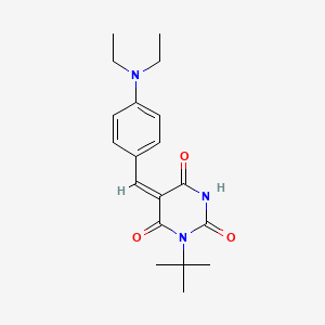 molecular formula C19H25N3O3 B4965611 1-tert-butyl-5-[4-(diethylamino)benzylidene]-2,4,6(1H,3H,5H)-pyrimidinetrione 