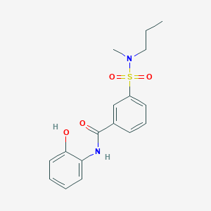 molecular formula C17H20N2O4S B4965648 N-(2-hydroxyphenyl)-3-{[methyl(propyl)amino]sulfonyl}benzamide 