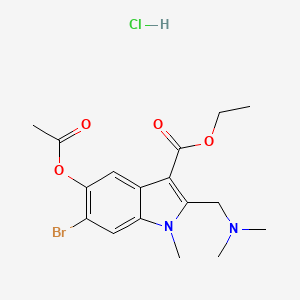 ethyl 5-(acetyloxy)-6-bromo-2-[(dimethylamino)methyl]-1-methyl-1H-indole-3-carboxylate hydrochloride