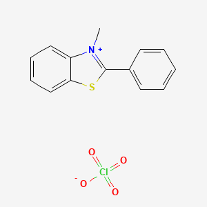 molecular formula C14H12ClNO4S B4965665 3-methyl-2-phenyl-1,3-benzothiazol-3-ium perchlorate 