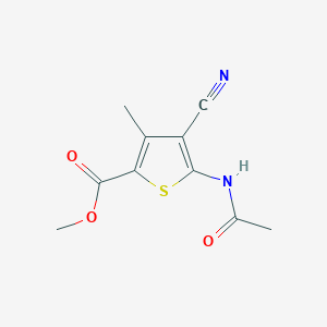molecular formula C10H10N2O3S B496568 Methyl 5-acetamido-4-cyano-3-methylthiophene-2-carboxylate CAS No. 549485-51-0