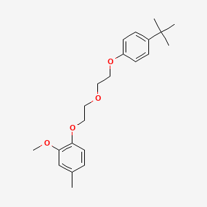 molecular formula C22H30O4 B4965686 1-{2-[2-(4-tert-butylphenoxy)ethoxy]ethoxy}-2-methoxy-4-methylbenzene 