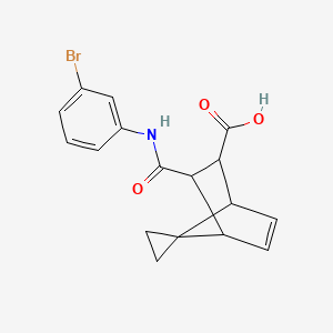 molecular formula C17H16BrNO3 B4965709 3-{[(3-bromophenyl)amino]carbonyl}spiro[bicyclo[2.2.1]heptane-7,1'-cyclopropane]-5-ene-2-carboxylic acid 