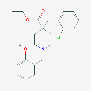molecular formula C22H26ClNO3 B4965714 ethyl 4-(2-chlorobenzyl)-1-(2-hydroxybenzyl)-4-piperidinecarboxylate 
