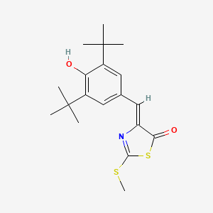 molecular formula C19H25NO2S2 B4965730 4-(3,5-di-tert-butyl-4-hydroxybenzylidene)-2-(methylthio)-1,3-thiazol-5(4H)-one 