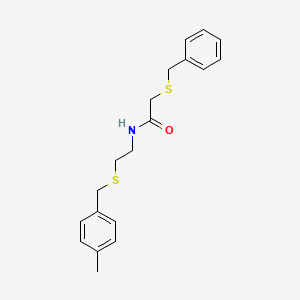 molecular formula C19H23NOS2 B4965732 2-(benzylthio)-N-{2-[(4-methylbenzyl)thio]ethyl}acetamide 