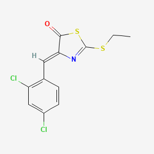 molecular formula C12H9Cl2NOS2 B4965738 4-(2,4-dichlorobenzylidene)-2-(ethylthio)-1,3-thiazol-5(4H)-one 