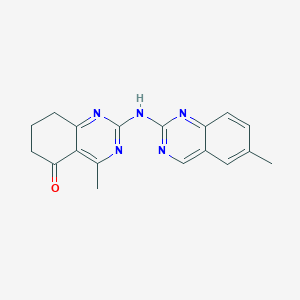 molecular formula C18H17N5O B4965742 4-methyl-2-[(6-methyl-2-quinazolinyl)amino]-7,8-dihydro-5(6H)-quinazolinone 