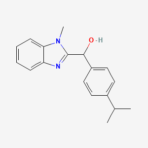 molecular formula C18H20N2O B4965743 (4-isopropylphenyl)(1-methyl-1H-benzimidazol-2-yl)methanol 