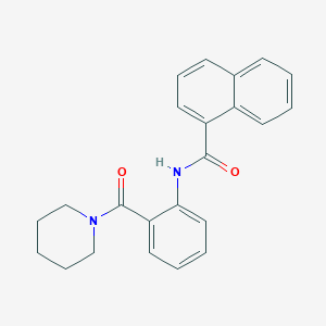 molecular formula C23H22N2O2 B496577 N-[2-(1-piperidinylcarbonyl)phenyl]-1-naphthamide 