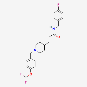 3-{1-[4-(difluoromethoxy)benzyl]-4-piperidinyl}-N-(4-fluorobenzyl)propanamide