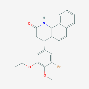 molecular formula C22H20BrNO3 B4965826 4-(3-bromo-5-ethoxy-4-methoxyphenyl)-3,4-dihydrobenzo[h]quinolin-2(1H)-one CAS No. 6238-51-3