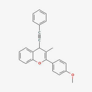 molecular formula C25H20O2 B4965837 2-(4-methoxyphenyl)-3-methyl-4-(phenylethynyl)-4H-chromene 