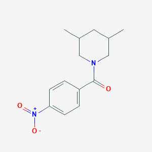 molecular formula C14H18N2O3 B4965842 3,5-dimethyl-1-(4-nitrobenzoyl)piperidine 