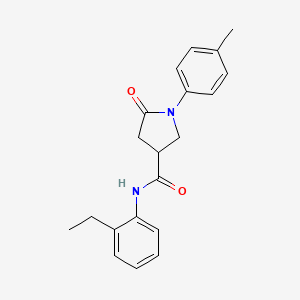 molecular formula C20H22N2O2 B4965847 N-(2-ethylphenyl)-1-(4-methylphenyl)-5-oxo-3-pyrrolidinecarboxamide 