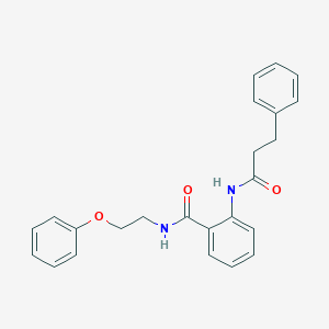 molecular formula C24H24N2O3 B496585 N-(2-phenoxyethyl)-2-[(3-phenylpropanoyl)amino]benzamide 