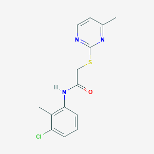 N-(3-chloro-2-methylphenyl)-2-[(4-methyl-2-pyrimidinyl)sulfanyl]acetamide
