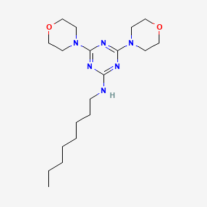 molecular formula C19H34N6O2 B4965860 4,6-di-4-morpholinyl-N-octyl-1,3,5-triazin-2-amine 