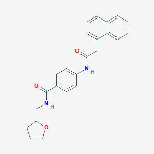 molecular formula C24H24N2O3 B496588 4-[(1-naphthylacetyl)amino]-N-(tetrahydro-2-furanylmethyl)benzamide 