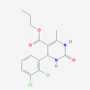 molecular formula C15H16Cl2N2O3 B4965884 propyl 4-(2,3-dichlorophenyl)-6-methyl-2-oxo-1,2,3,4-tetrahydro-5-pyrimidinecarboxylate 