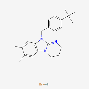 10-(4-tert-butylbenzyl)-7,8-dimethyl-2,3,4,10-tetrahydropyrimido[1,2-a]benzimidazole hydrobromide