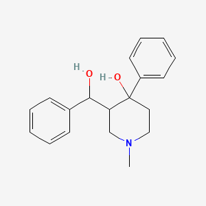 molecular formula C19H23NO2 B4965906 3-[hydroxy(phenyl)methyl]-1-methyl-4-phenyl-4-piperidinol 