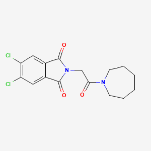molecular formula C16H16Cl2N2O3 B4965914 2-[2-(1-azepanyl)-2-oxoethyl]-5,6-dichloro-1H-isoindole-1,3(2H)-dione 