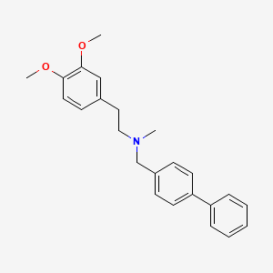 molecular formula C24H27NO2 B4965916 (4-biphenylylmethyl)[2-(3,4-dimethoxyphenyl)ethyl]methylamine 