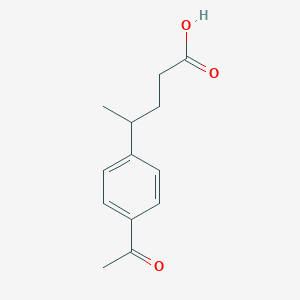 molecular formula C13H16O3 B4965931 4-(4-acetylphenyl)pentanoic acid 