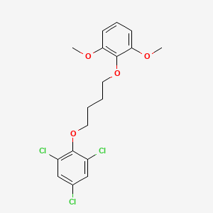 molecular formula C18H19Cl3O4 B4965949 1,3,5-trichloro-2-[4-(2,6-dimethoxyphenoxy)butoxy]benzene 
