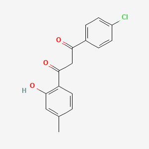 molecular formula C16H13ClO3 B4965980 1-(4-chlorophenyl)-3-(2-hydroxy-4-methylphenyl)-1,3-propanedione 