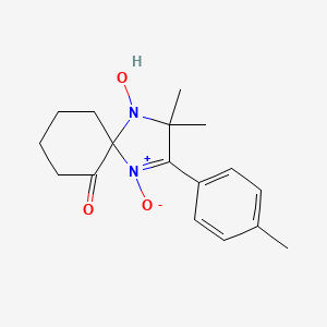 4-hydroxy-3,3-dimethyl-2-(4-methylphenyl)-1,4-diazaspiro[4.5]dec-1-en-6-one 1-oxide