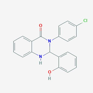 molecular formula C20H15ClN2O2 B4966016 3-(4-chlorophenyl)-2-(2-hydroxyphenyl)-2,3-dihydro-4(1H)-quinazolinone 