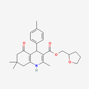 tetrahydro-2-furanylmethyl 2,7,7-trimethyl-4-(4-methylphenyl)-5-oxo-1,4,5,6,7,8-hexahydro-3-quinolinecarboxylate