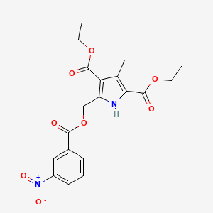molecular formula C19H20N2O8 B4966041 diethyl 3-methyl-5-{[(3-nitrobenzoyl)oxy]methyl}-1H-pyrrole-2,4-dicarboxylate CAS No. 300383-88-4