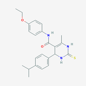 molecular formula C23H27N3O2S B4966062 N-(4-ethoxyphenyl)-4-(4-isopropylphenyl)-6-methyl-2-thioxo-1,2,3,4-tetrahydro-5-pyrimidinecarboxamide 