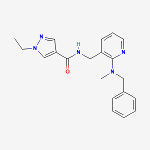 molecular formula C20H23N5O B4966088 N-({2-[benzyl(methyl)amino]-3-pyridinyl}methyl)-1-ethyl-1H-pyrazole-4-carboxamide 