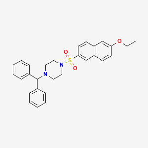molecular formula C29H30N2O3S B4966095 1-(diphenylmethyl)-4-[(6-ethoxy-2-naphthyl)sulfonyl]piperazine 